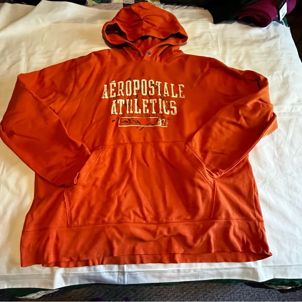 Aeropostale orange pullover hoodie-xl
